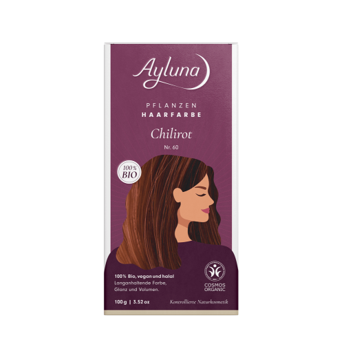 AYLUNA - БИО ВЕГАН БОЯ ЗА КОСА ЧЕРВЕНО ЧИЛИ NO.60 - 100 г