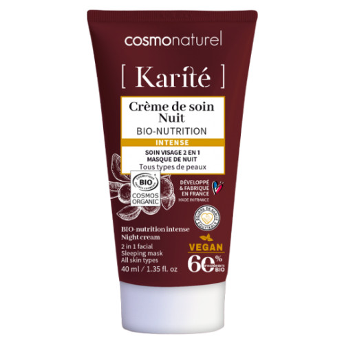 COSMO NATUREL - БИО КРЕМ ЗА ЛИЦЕ НОЩЕН ИНТЕНЗИВЕН 2 В 1 - 40 мл