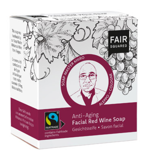 FAIR SQUARED - БИО САПУН ЗА ЛИЦЕ С ЧЕРВЕНО ВИНО ANTI AGING - 2 х 80 г