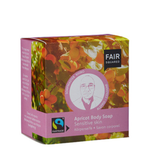 FAIR SQUARED - БИО САПУН ЗА ТЯЛО ЗА ЧУВСТВИТЕЛНА КОЖА С КАЙСИЯ - 2 х 80 г
