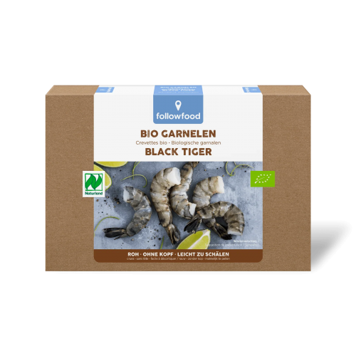 FOLLOW FOOD - БИО СКАРИДИ ЧЕРНИ ТИГРОВИ ЗАМРАЗЕНИ NATURLAND - 160 г