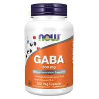 NOW - ГАБА 500 мг - 200 вегетариански капсули
