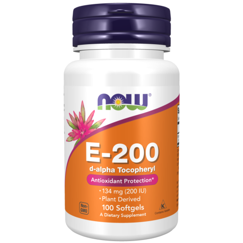 NOW - ВИТАМИН E-200 IU d-alpha tocopherols - 100 Дражета
