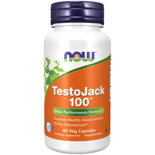 NOW - ХРАНИТЕЛНА ДОБАВКА ЗА ПОКАЧВАНЕ НА ТЕСТОСТЕРОНА Testo JACK 100 - 60 Капсули