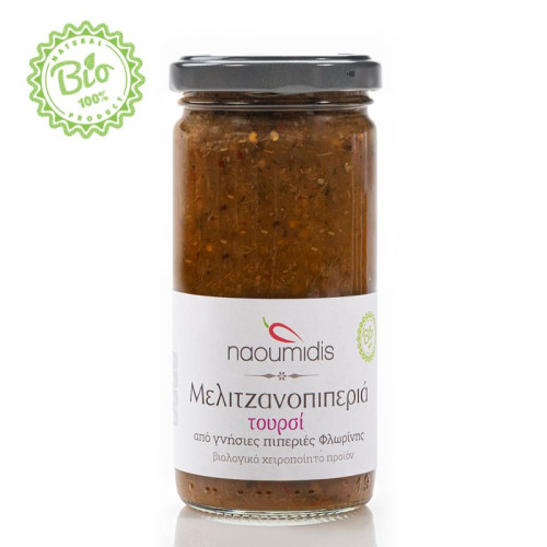 PIPERIES FLORINIS - БИО ГРЪЦКИ СОС С ЧУШКИ И ПАТЛАДЖАН (СЛАДКО КИСЕЛ) – 270 г