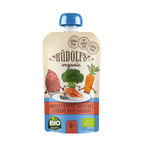 Rudolfs - Био детско смути със зеленчуци и сьомга, 6+ месеца, 110 g