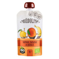 Rudolfs - Био детско смути с манго, банан и дюля, 4+ месеца, 110 g
