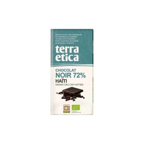 TERRA ETICA - БИО ШОКОЛАД ЧЕРЕН 72% ХАИТИ - 100 г