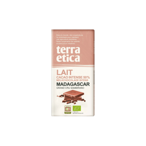 TERRA ETICA - БИО ШОКОЛАД МЛЕЧЕН 50% МАДАГАСКАР - 100 г
