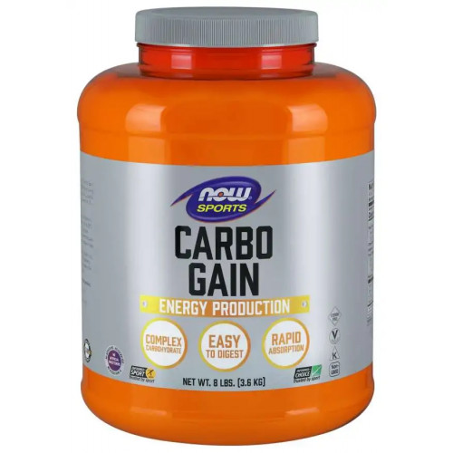 NOW Sports - Carbo Gain - Комплекс от въглехидрати - 3629 г